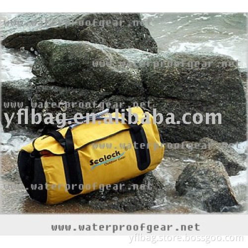 Yellow 30L Waterproof Duffel Bag for Outdoor Camping
